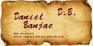 Daniel Banjac vizit kartica